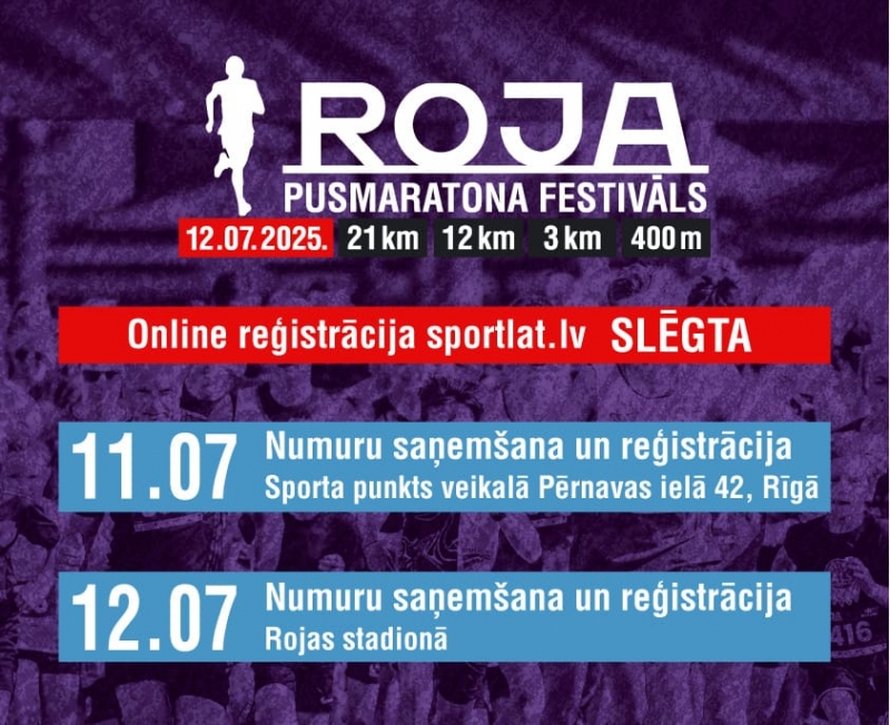 Rojas pusmaratona numuru izsniegšana