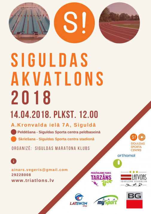 Svarīga informācija par izmaiņām sacensību programā Siguldas Akvatlonā!