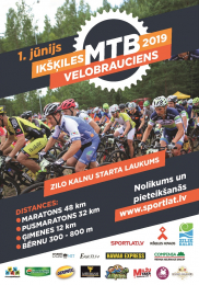 1.jūnijā riteņbraukšanas sacensības "Ikšķiles MTB velobrauciens"