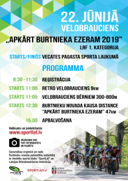 Sestdien, 22. jūnijā, Vecates pagastā tiks dots starts MTB velobraucienam Apkārt Burtnieku ezeram