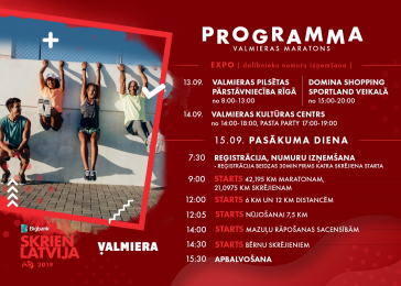 Valmieras maratons - kartes un programma
