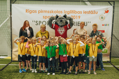 Sporta diena “Sporto ar prieku” pulcē aktīvākās pirmsskolas izglītības iestādes