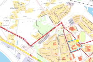 Trases karte, 8. Ezerkauliņi Salaspils pilsētas pusmaratons 2022
