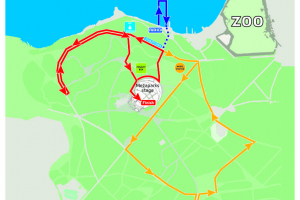 4) Rīgas triatlona Sprinta distances trases, 0,75km+22km+5,3km