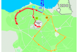 5) Rīgas triatlona Supersprinta distances trases, 0,375km+13km+2,5km