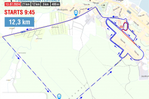 2) Karte 12,3km distancei