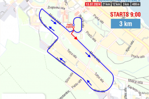 3) Karte 3km distancei