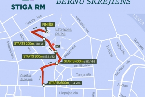 “Stiga RM” bērnu skrējiena trases karte