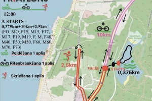 3. starts, 375m + 10km + 2,5km