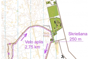 Trase: 0,5km + 2,75km + 0,5km