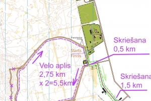 Trase: 1,5km + 5,5km + 0,5km